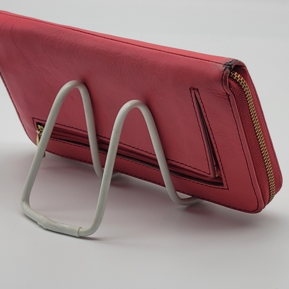 FOSSIL Sydney Leather Zip Clutch Wallet Wristlet Organizer - Picture 6 of 8